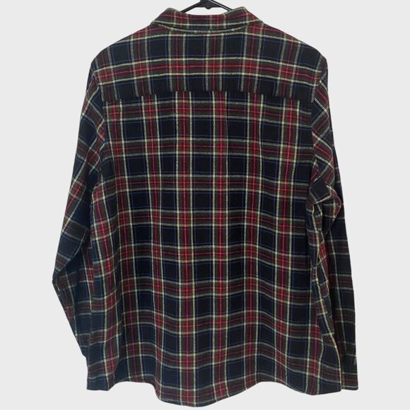 L.L Bean Relaxed Scotch Plaid Button-Down Flannel Shirt Womens Large Long-Sleeve - Picture 3 of 11